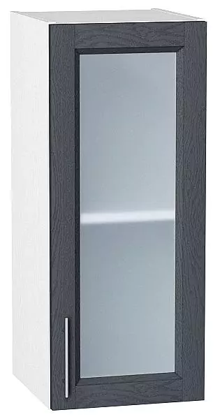 Шкаф верхний с 1-ой остекленной дверцей Сканди 720х300 Graphite Softwood/Белый