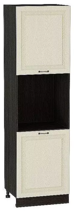 Шкаф пенал под бытовую технику с 2-мя дверцами Ницца 600 (для верхних шкафов высотой 720) Дуб крем/Венге