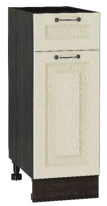 Шкаф нижний с 1-ой дверцей и ящиком Ницца 300 Дуб крем/Венге