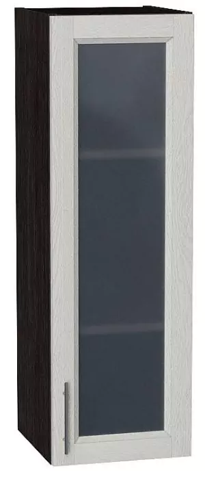 Шкаф верхний с 1-ой остекленной дверцей Сканди 920х300 Cappuccino Softwood/Венге