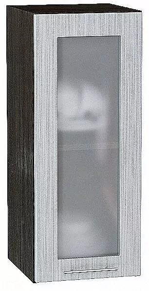 Шкаф верхний с 1-ой остекленной дверцей Валерия-М 720х300 Серый металлик дождь светлый/Венге