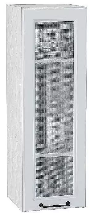 Шкаф верхний с 1-ой остекленной дверцей Ницца 920х300 Blanco/Белый