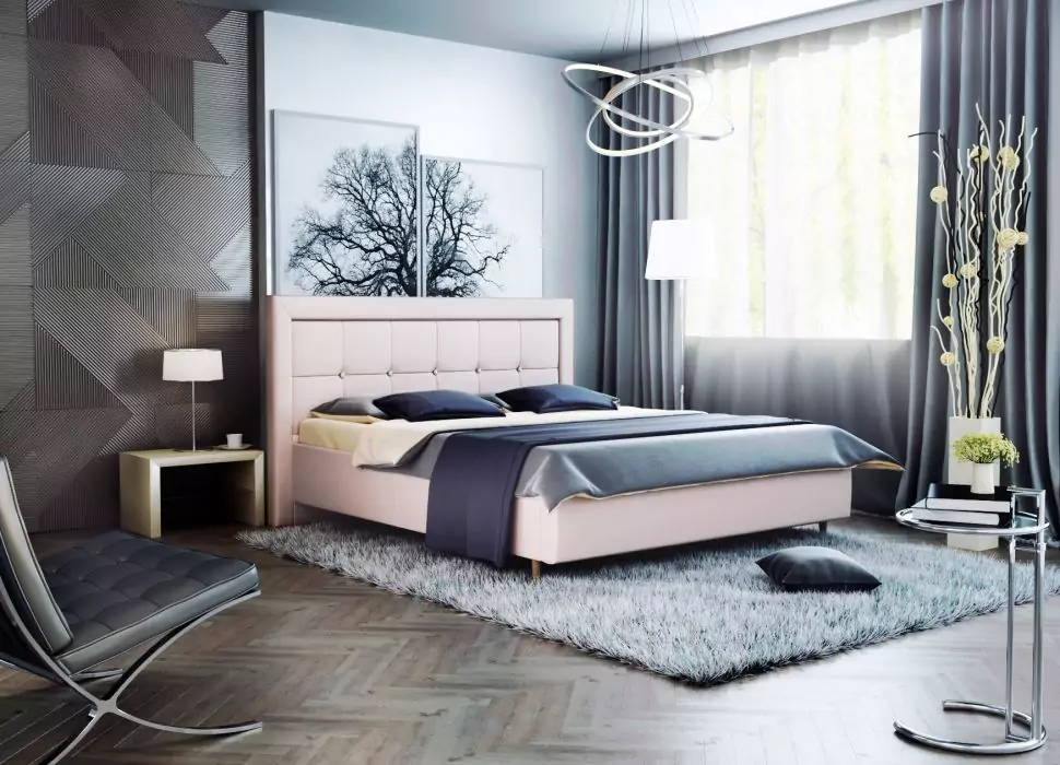 Кровать двуспальная Афина с подъемным механизмом дизайн 8