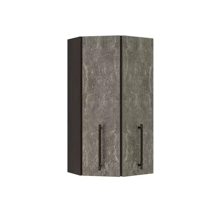 Шкаф верхний торцевой ШВТ 360 "София" Нувель (бетон коричневый) дизайн 2