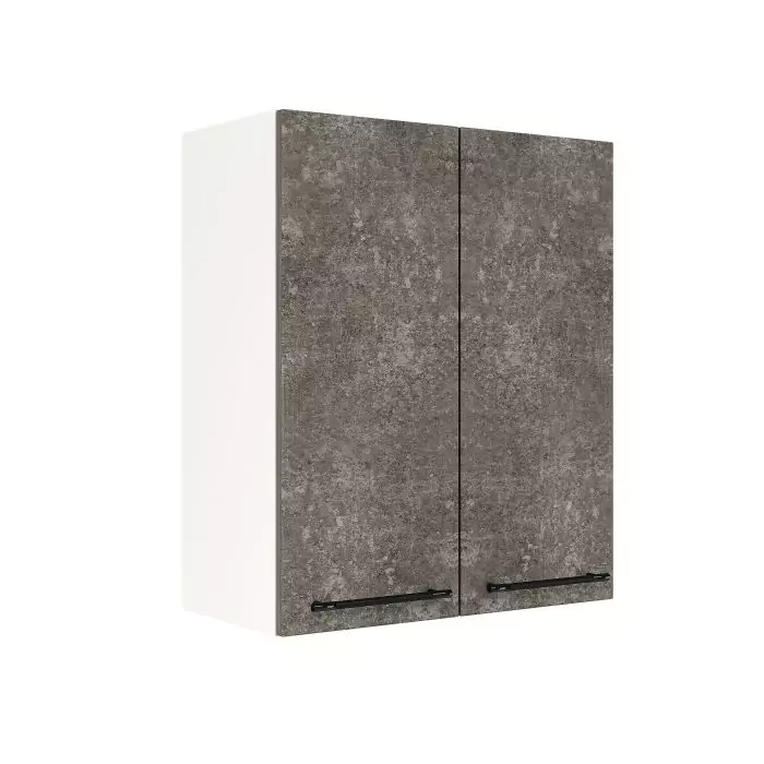 Шкаф верхний ШВ 600 "София" Нувель (бетон коричневый) дизайн 1