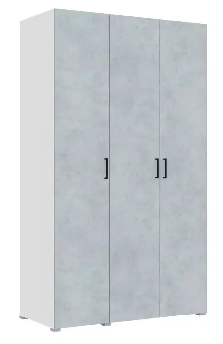 Шкаф Квадро 3-х ств 1500 белый/бетон