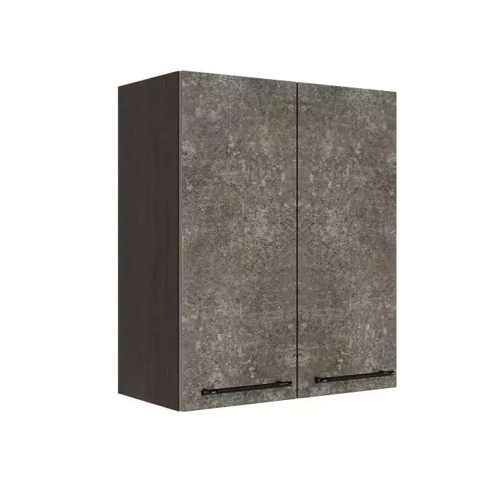 Шкаф верхний ШВ 600 "София" Нувель (бетон коричневый) дизайн 2