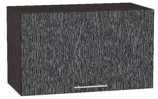 Шкаф верхний горизонтальный Валерия-М 600 Черный металлик дождь/Венге