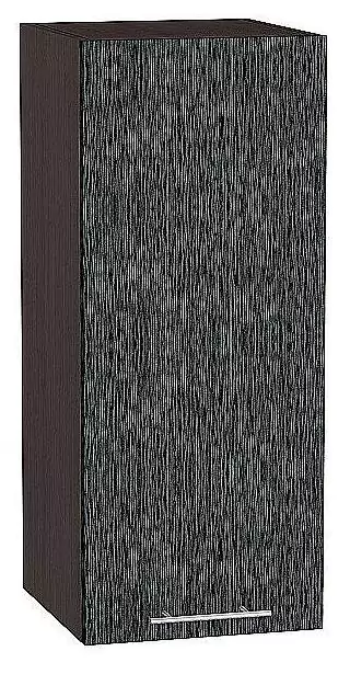 Шкаф верхний с 1-ой дверцей Валерия-М 920х300 Черный металлик дождь/Венге