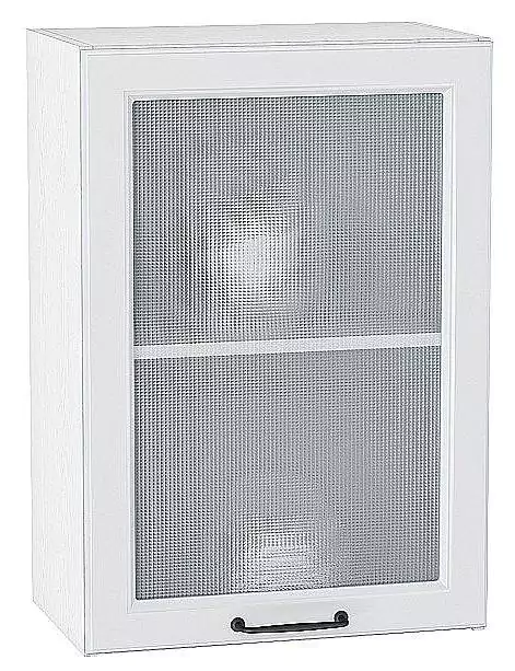 Шкаф верхний с 1-ой остекленной дверцей Ницца 720х500 Blanco/Белый