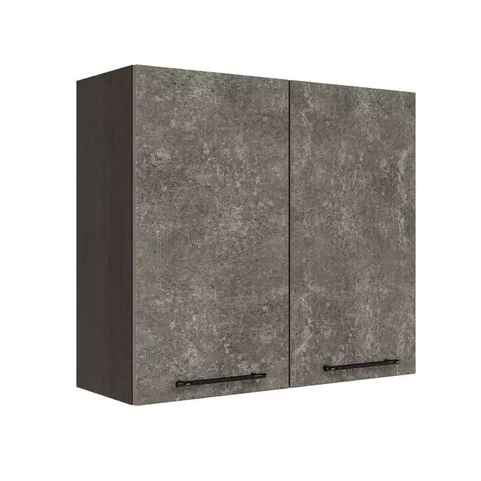 Шкаф верхний ШВ 800 "София" Нувель (бетон коричневый) дизайн 2