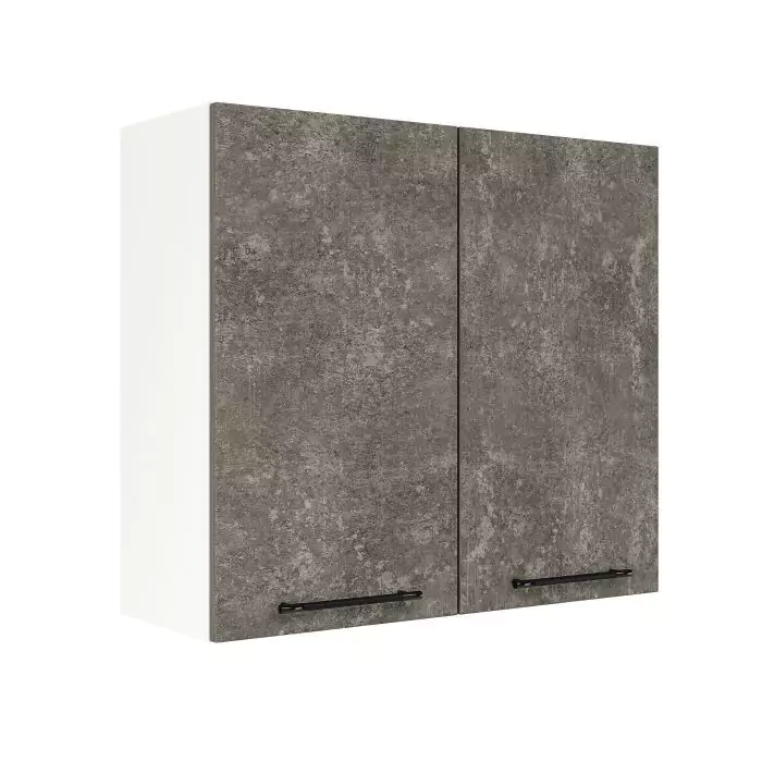 Шкаф верхний ШВ 800 "София" Нувель (бетон коричневый) дизайн 1