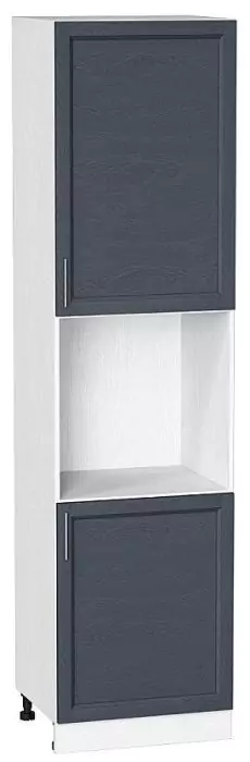 Шкаф пенал под бытовую технику с 2-мя дверцами Сканди 600 (для верх шкафов высотой 920) Graphite Softwood/Белый