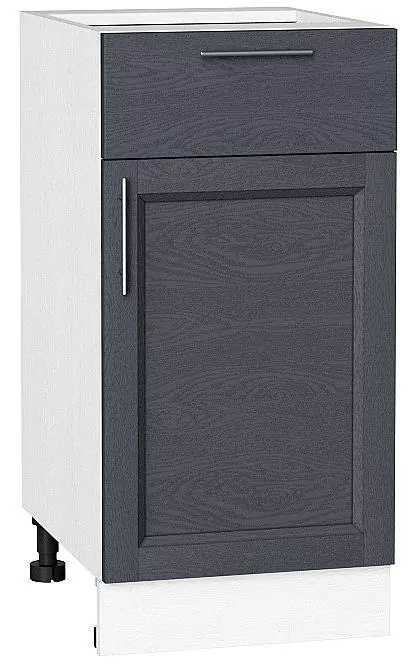 Шкаф нижний с 1-ой дверцей и ящиком Сканди 400 Graphite Softwood/Белый