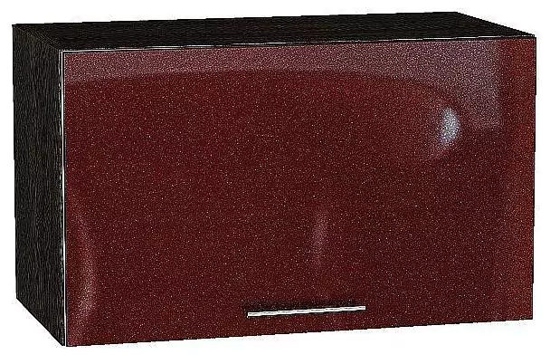 Шкаф верхний горизонтальный глубокий Валерия-М 600 Гранатовый металлик/Венге