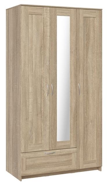 Шкаф Сириус 3-х дверный с зеркалом и ящиком дизайн 2