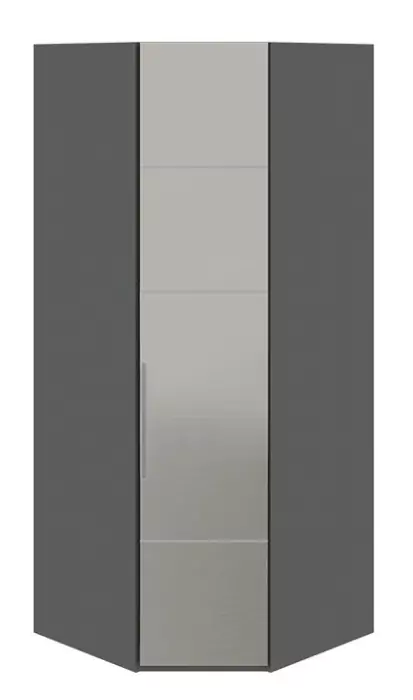 Шкаф распашной угловой с зеркалом правый Наоми дизайн 2