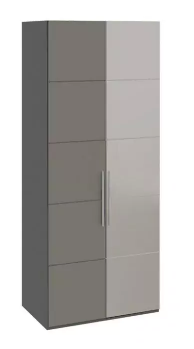 Шкаф распашной двухдверный с зеркалом правый Наоми дизайн 3