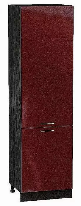 Шкаф пенал с 2-мя дверцами Валерия-М 600х2340 Гранатовый металлик/Венге