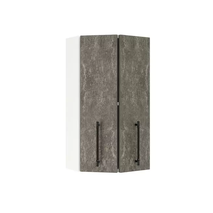 Шкаф верхний торцевой ШВТ 360 "София" Нувель (бетон коричневый) дизайн 1