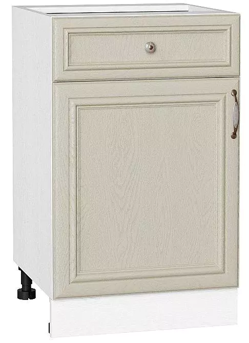 Шкаф нижний с 1-ой дверцей и ящиком Шале 500 Ivory/Белый