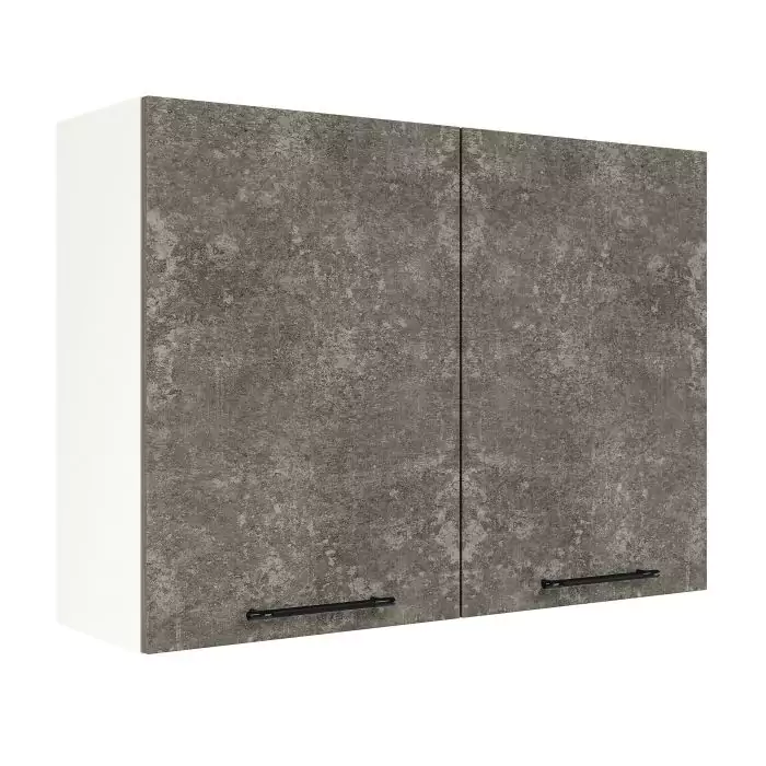 Шкаф верхний ШВ 1000 "София" Нувель (бетон коричневый) дизайн 1