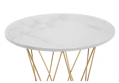 Стол Мелан белый / золото Белый