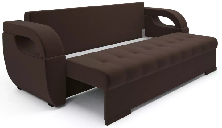 ф50а Прямой диван Еврокнижка Мартин (кордрой коричневый) 4