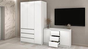 Комплект в гостиную Акация 2.5 м Белый 
