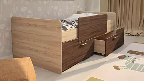 Детская кровать с ящиками Умка 