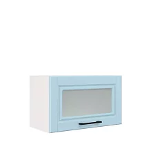 Шкаф верхний горизонтальный со стеклом ШВГС 600 Барселона (голубой тик) 