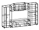Стенка для гостиной Макарена элит ( светлый/ темный) Пенза арт119, Бежевый