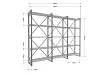 Стеллаж Айсберг Лофт 240х182-4, Белый