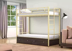Кровать двухъярусная Валенсия 90 твист (с ящиком) Кровати без механизма Бежевый