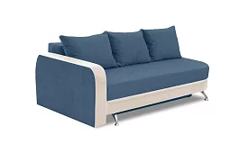 Прямой диван Прага Еврокнижка Синий