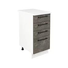 Шкаф нижний с ящиками ШНЯ 400 Нувель (бетон коричневый) 