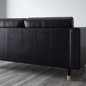 Угловой диван Морабо Без механизма Черный