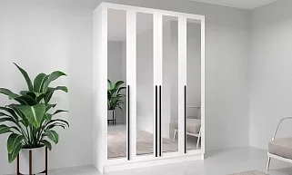 Шкаф распашной Бастион 4-дверный с 4-мя зеркалами 1.6 м