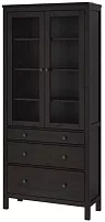 Шкаф-витрина с 3 ящиками HEMNES