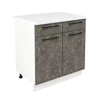 Шкаф нижний с ящиками ШН2Я 800 Нувель (бетон коричневый) 