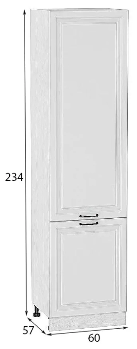 Шкаф пенал с 2-мя дверцами Ницца 600Н (для верхних шкафов высотой 920) стрелы