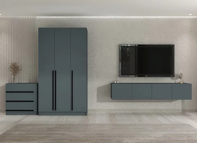 Гостиная Бастион 4.0 м, Серый