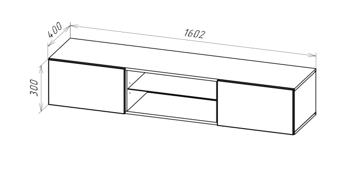 ф118 Шкаф навесной Поинт ТИП-33 дизайн 1