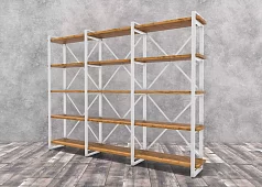 Стеллаж Айсберг Лофт 240х182-4 Коричневый 