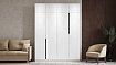 Шкаф распашной Рондело виз 4-дверный с антресолью без зеркал 2.0 м, Белый