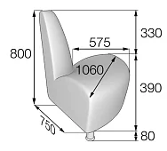 Модульный диван Микс Без механизма Оранжевый 