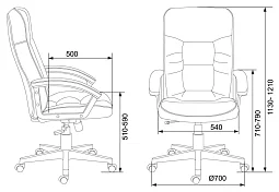 Кресло руководителя Бюрократ T-9908AXSN