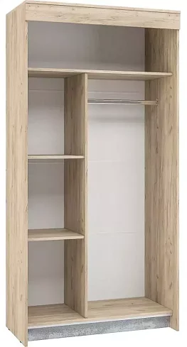 Шкаф-купе Бассо 1.0 м (дуб крафт серый/бетонный камень), Серый